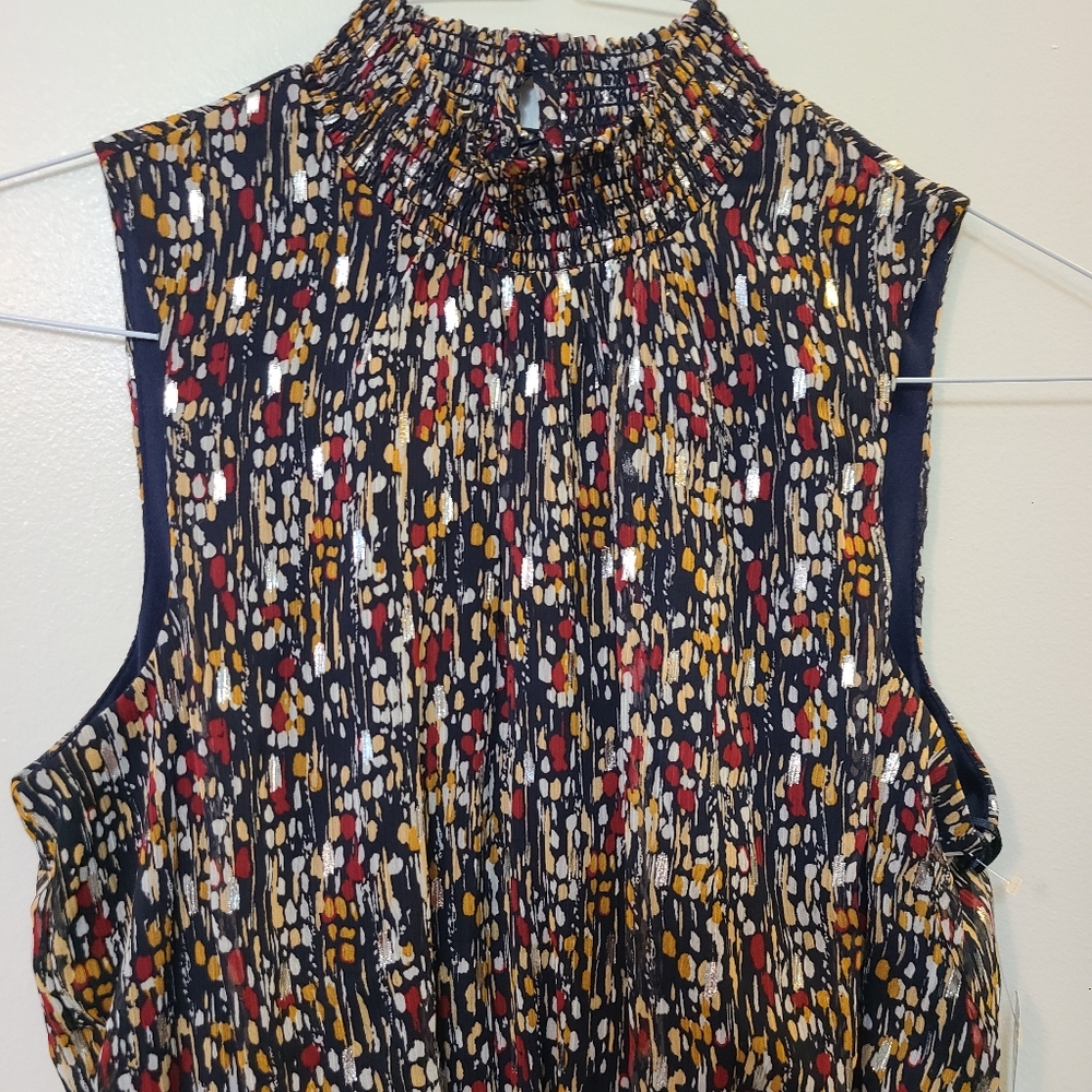 Sam and Jess Navy/Red/Gold dress Size PM